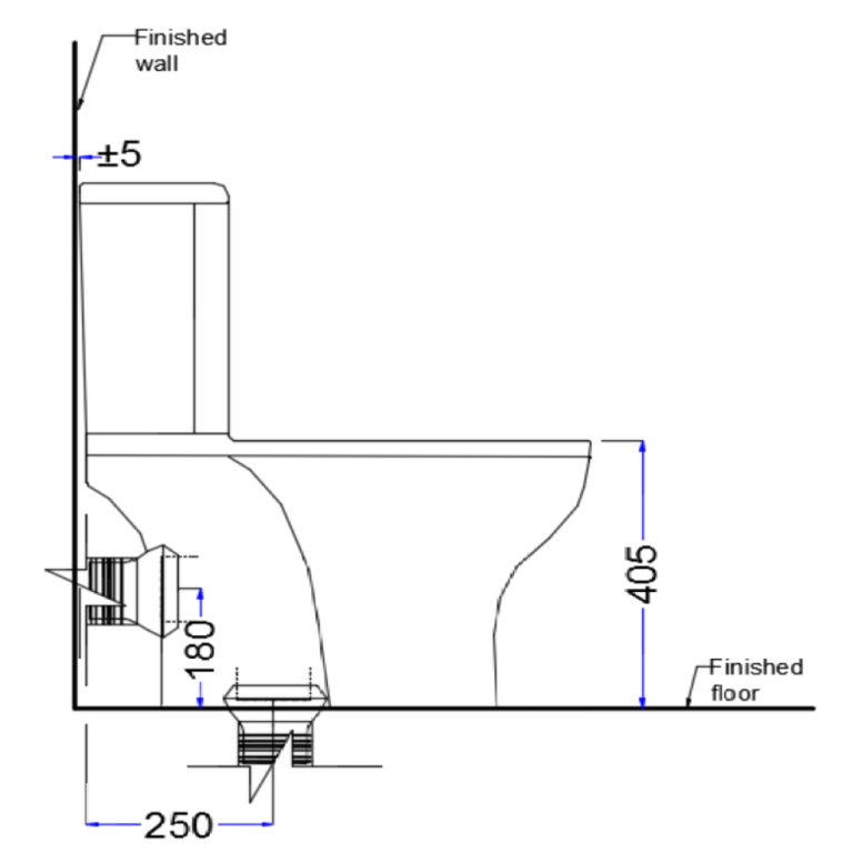 Acolia Oval 3112PS Wash Down Close Coupled Water Closet Set - S Trap 115010105 115010106 Installation Guideline